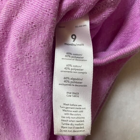 Carter’s 9M Purple Bodysuit + Floral Corduroy Jumper GUC Baby Girl Set Outfit - Picture 13 of 16